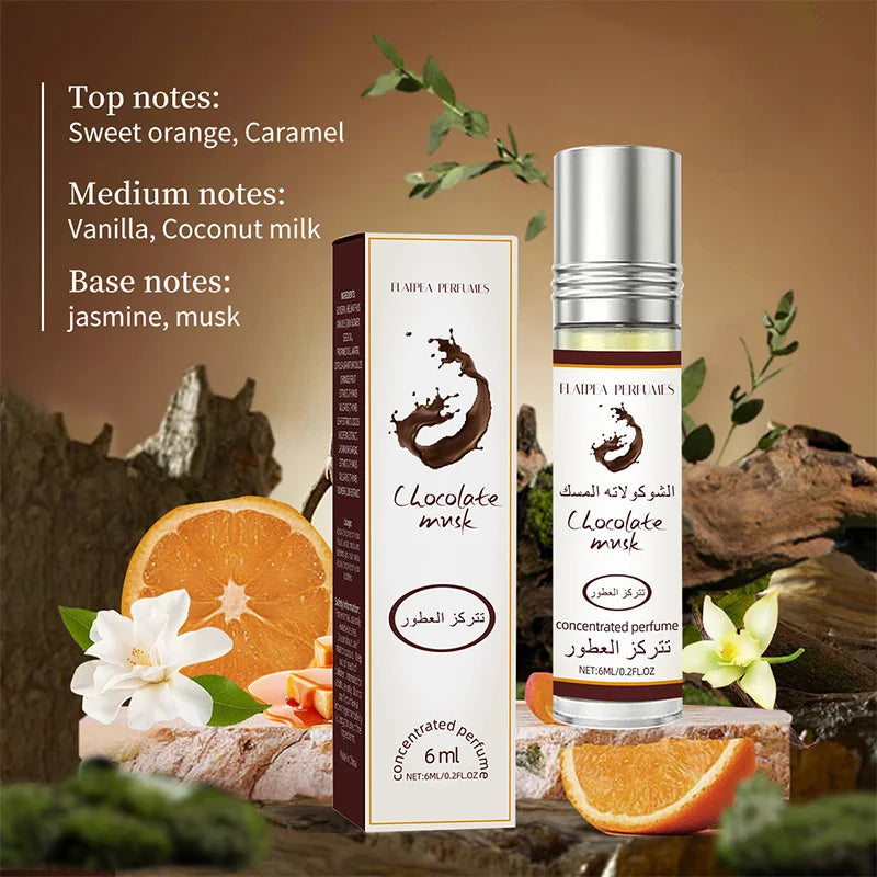 Unisex Eau De Chocolate Musk Parfum High Quality Arabian Perfume Lasting Pheromone Light Vibrant Citrus Irresistible Fragrance