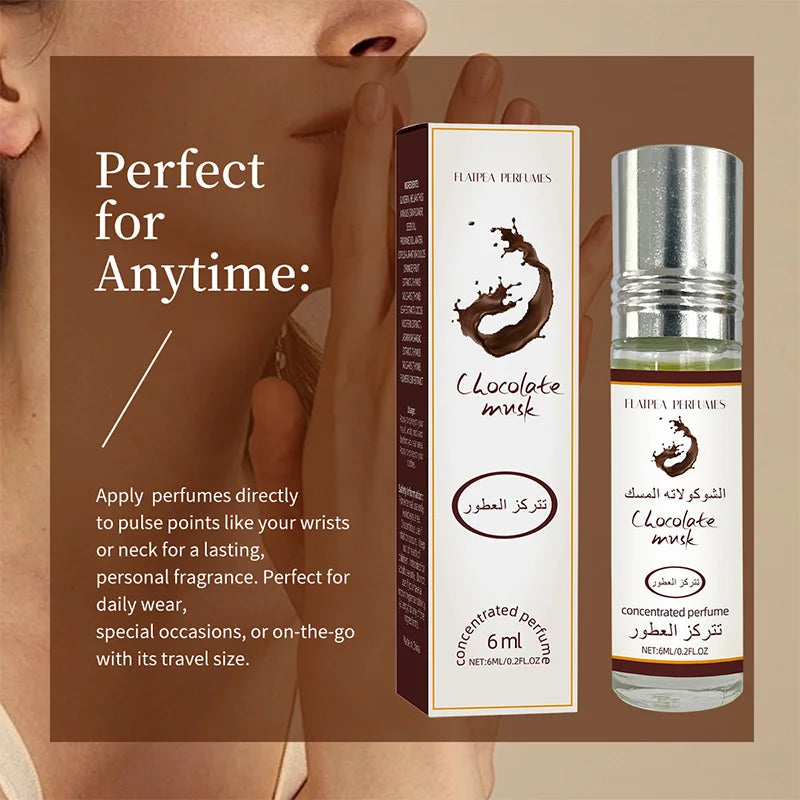 Unisex Eau De Chocolate Musk Parfum High Quality Arabian Perfume Lasting Pheromone Light Vibrant Citrus Irresistible Fragrance