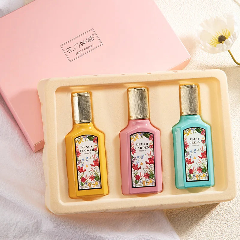 Brand Floral Fragrance Women's Perfume Set Long-lasting Light Fragrance Fresh Charming Kiss Gift Box Flower Of Story Sexy Spray