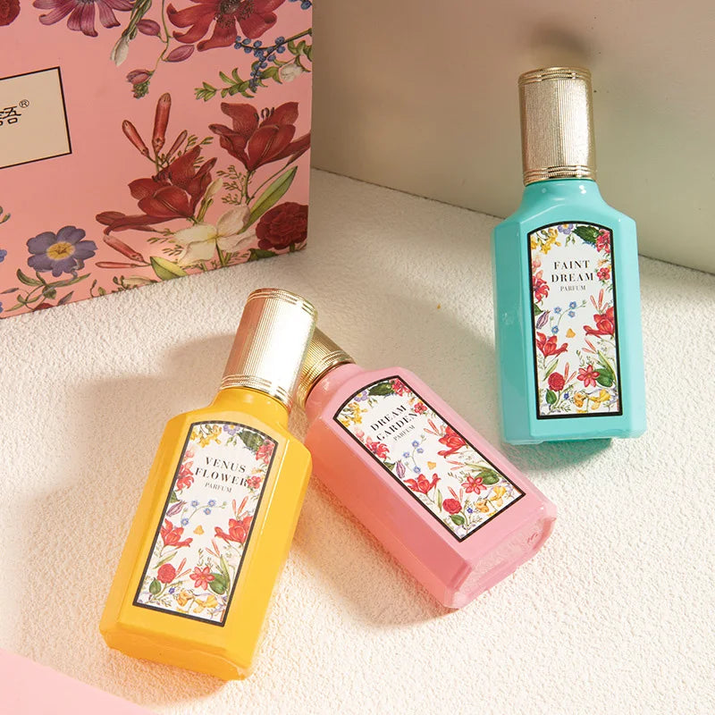 Brand Floral Fragrance Women's Perfume Set Long-lasting Light Fragrance Fresh Charming Kiss Gift Box Flower Of Story Sexy Spray