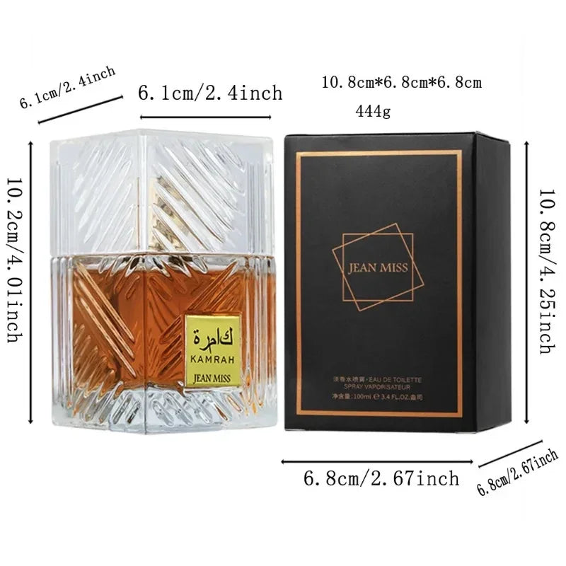 Men's Kamra Perfume Fragrance Dubai Arabian Charm Unisex Male Perfume Cologne Light Fragrance Charming Dating Eau De Toilette