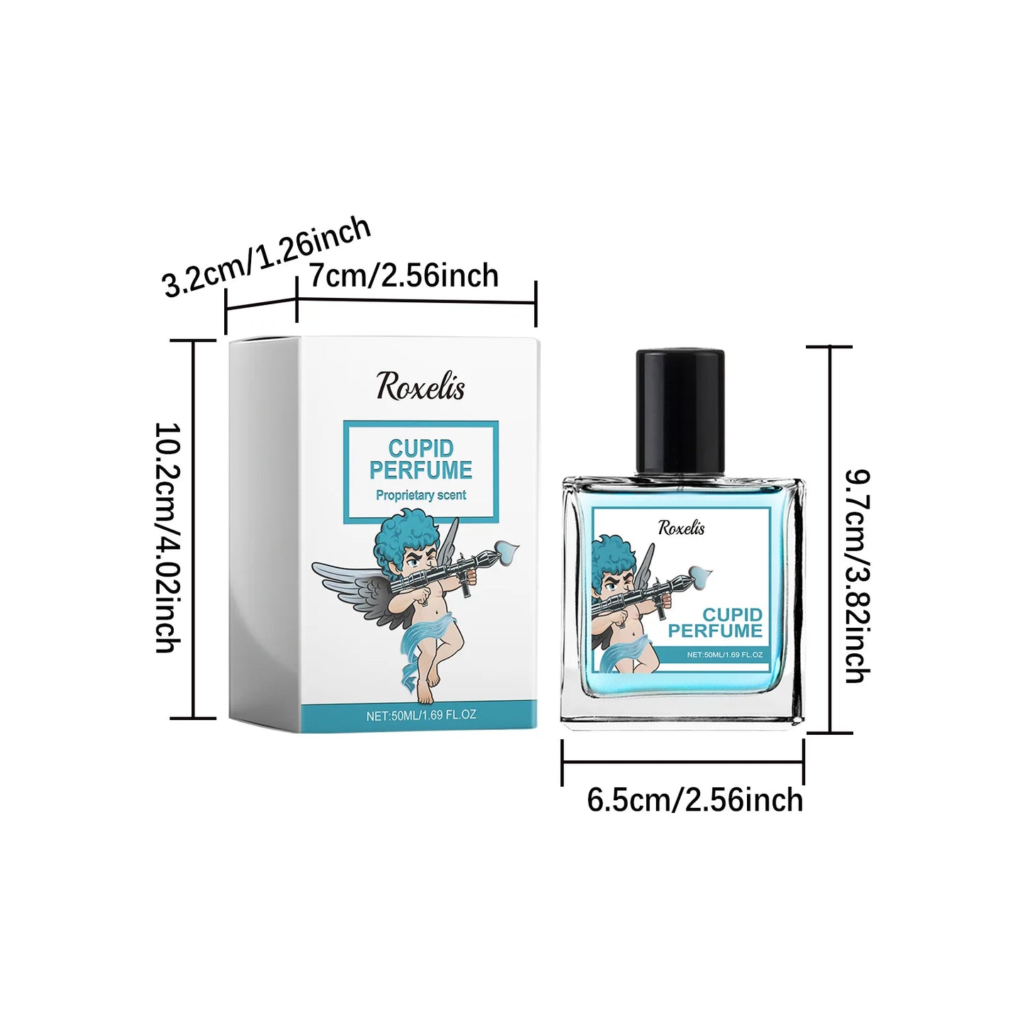 Roxelis 50ml Cupid Glamour Perfume Men Pheromone Fragrance Long Lasting Gentlemen Festival Couple Gifts Cologne Charming Perfume