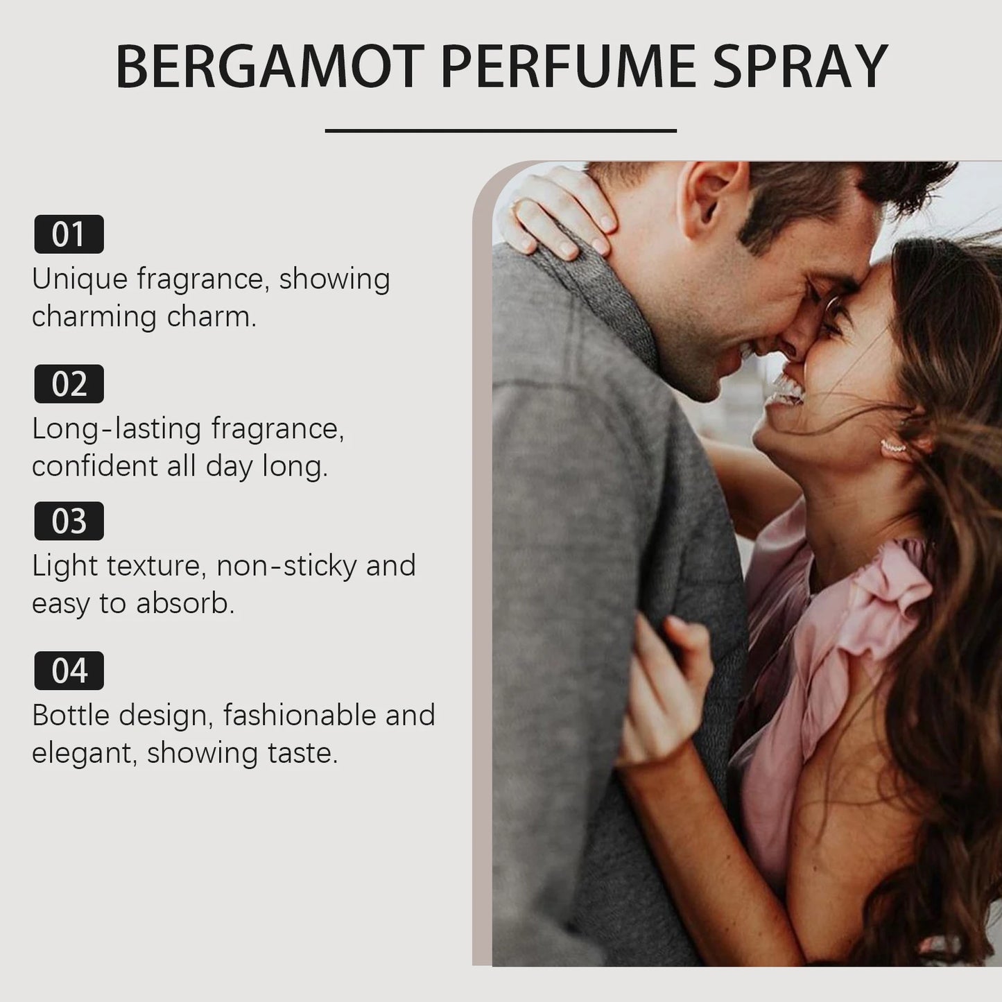 Roxelis 50ml Cologne Pheromone Perfume Bergamot Amber Wood Dating Long Lasting Fragrance Floral Scent Flirting Men Perfume Mist