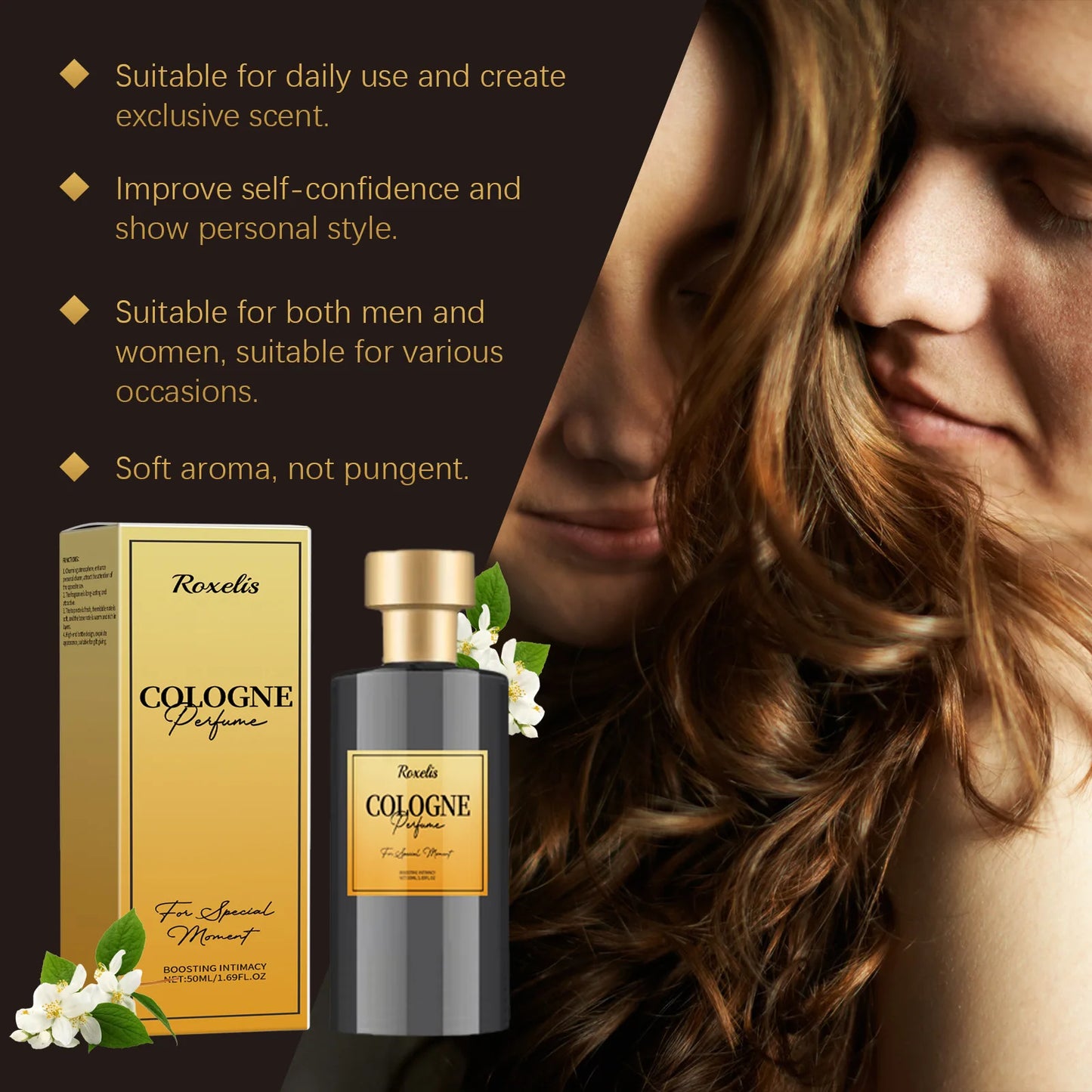 Roxelis 50ml Cologne Pheromone Perfume Valentine'S Day Lasting Fragrance Fresh Scent Flirting Dating Charming Release Perfume