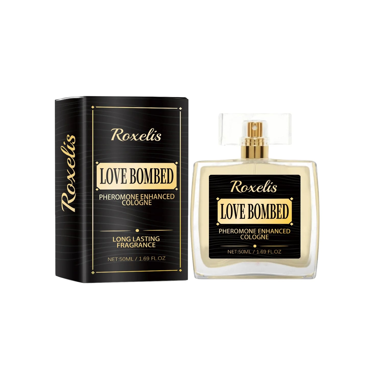 Roxelis 50ml Long Lasting Pheromone Perfume Men Cologne Fragrance Deodorant Mist Glamour Flirting Scent Romantic Dating Perfume