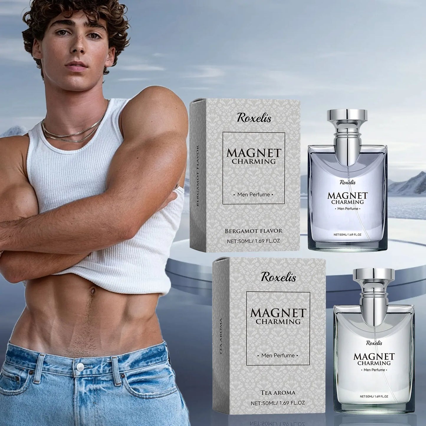 Roxelis 50ml Magnet Charming Men Perfume Tea Scent Bergamot Fragrance Freshing Lasting Glamour Flirting Dating Pheromone Perfume