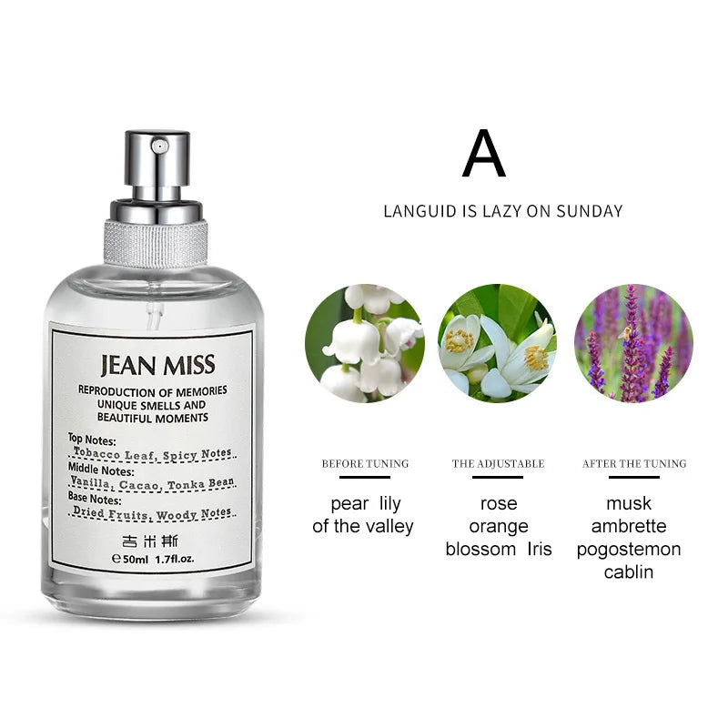 New Lazy Weekend Perfume Natural Fresh Citrus Charm Eau De Parfum Unisex Fireplace Small Niche Perfume Lasting Fragrance Perfume