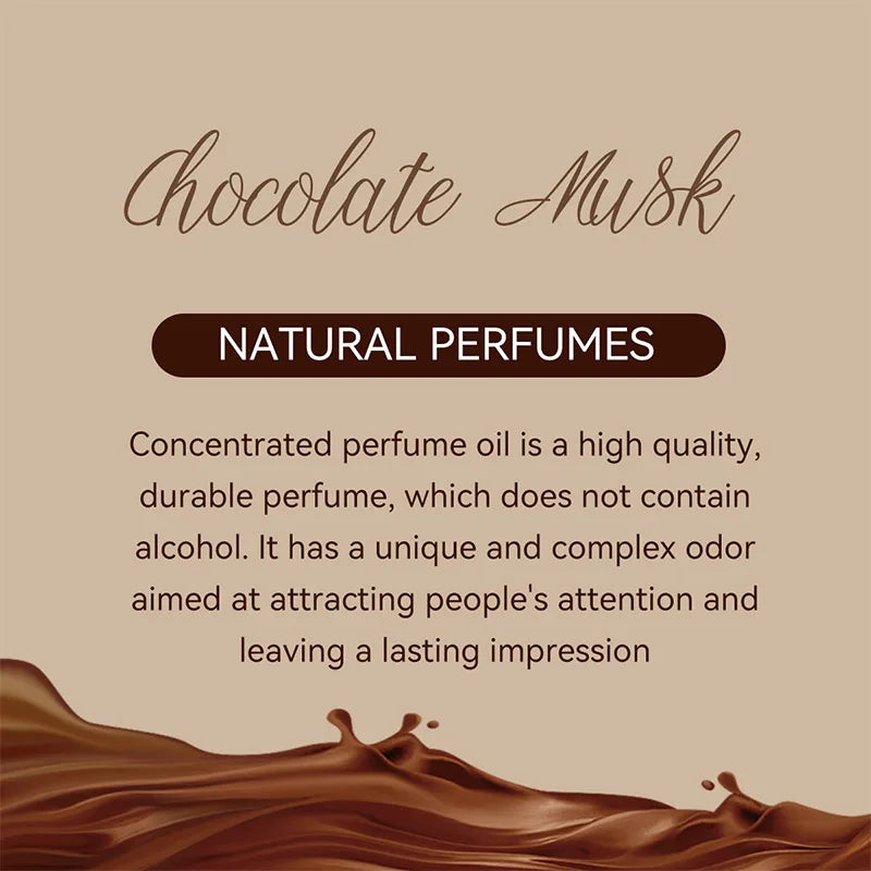 Unisex Eau De Chocolate Musk Parfum High Quality Arabian Perfume Lasting Pheromone Light Vibrant Citrus Irresistible Fragrance
