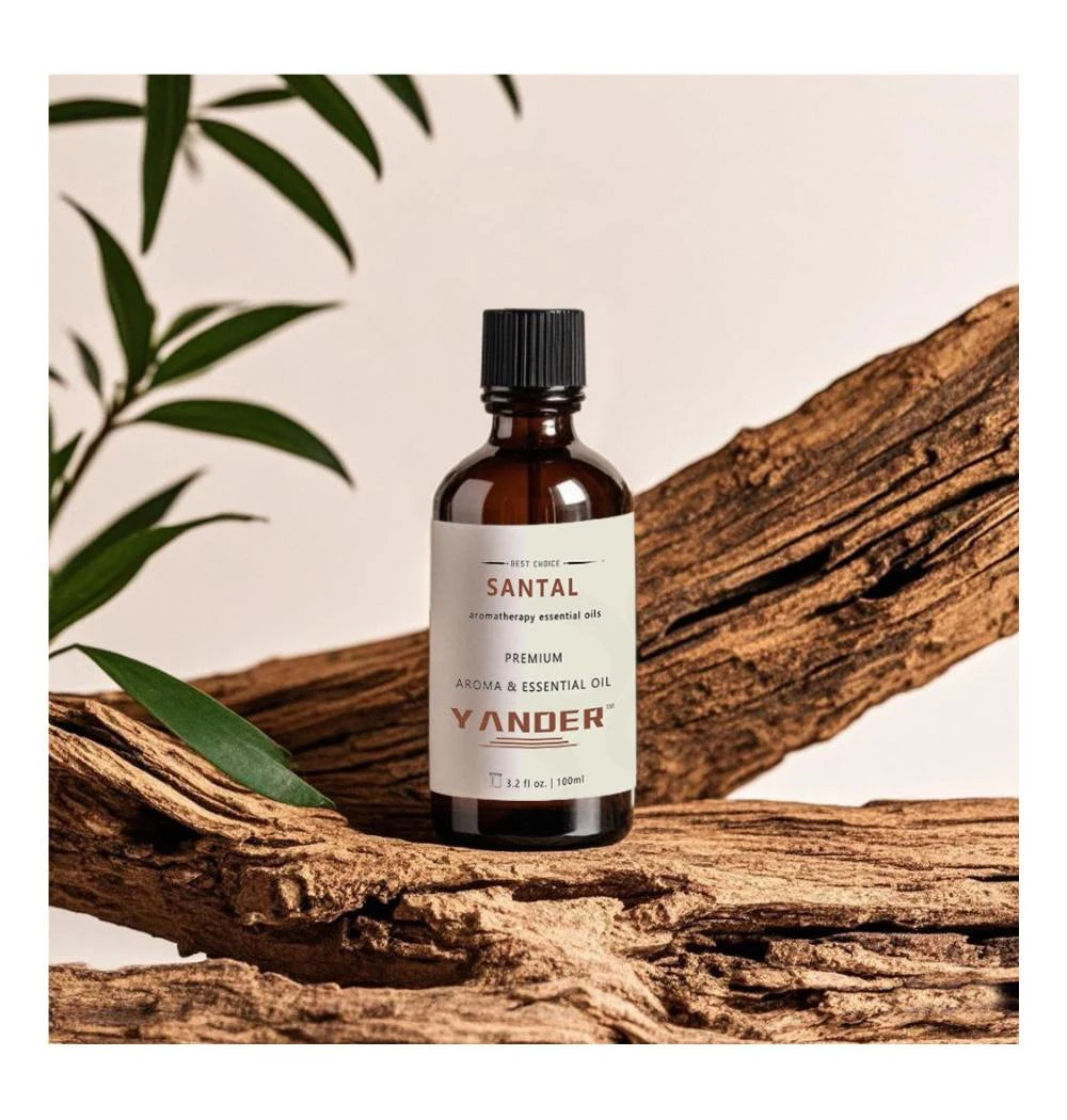 YANDER 100ml Sandalwood Essential Oil Aromatic Woody Fragrance Oil Original Amber Leather No.33 Unisex Eau De Parfum Santal
