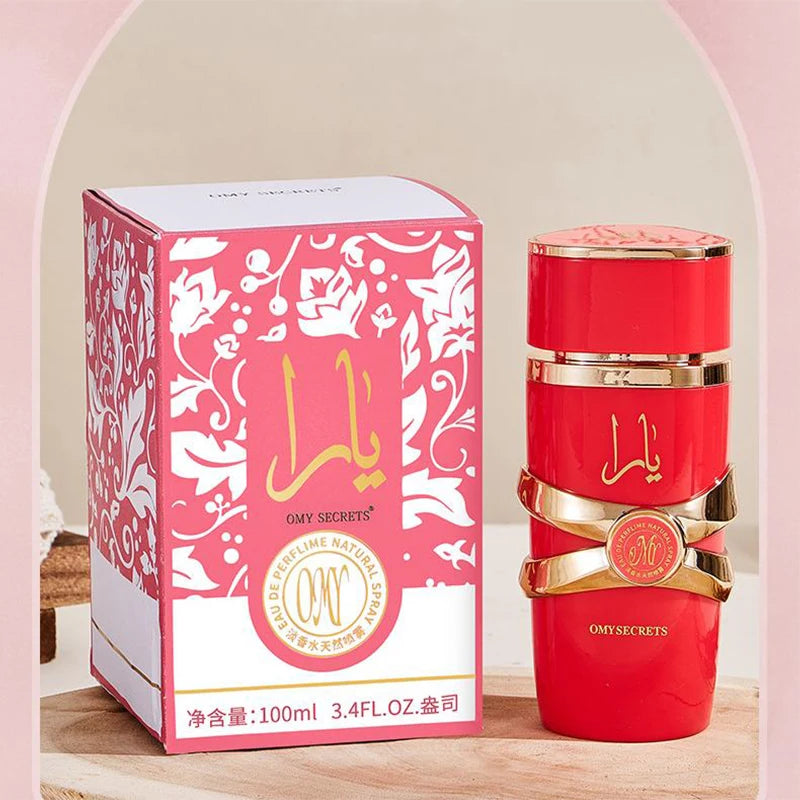 Arabian Brand 100ml Eau De Toilette Ya Lasting Fragrance Bodyspray Pink Gilded Floral Fruity Cologne Dubai Gift Charming Perfume