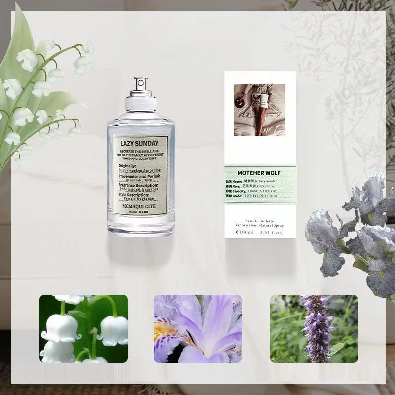 New Lazy Weekend Perfume Natural Fresh Citrus Charm Eau De Parfum Unisex Fireplace Small Niche Perfume Lasting Fragrance Perfume