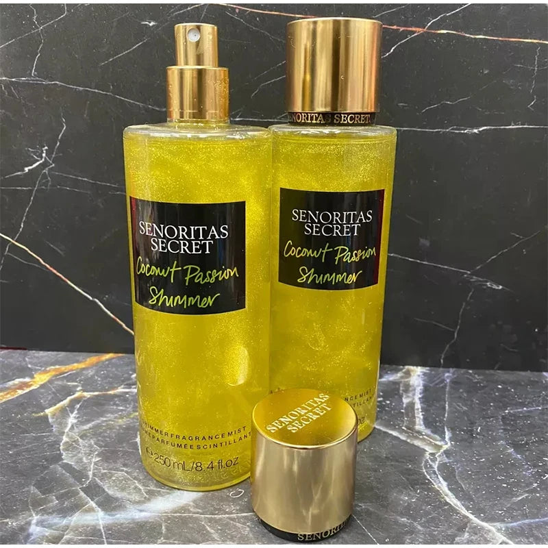 Body Spray Flower Fruit Lasting Natural Plant Woman Secret Scent Pheromones Petal Fragrance Crushed Flash Gold Deodorant 250ml