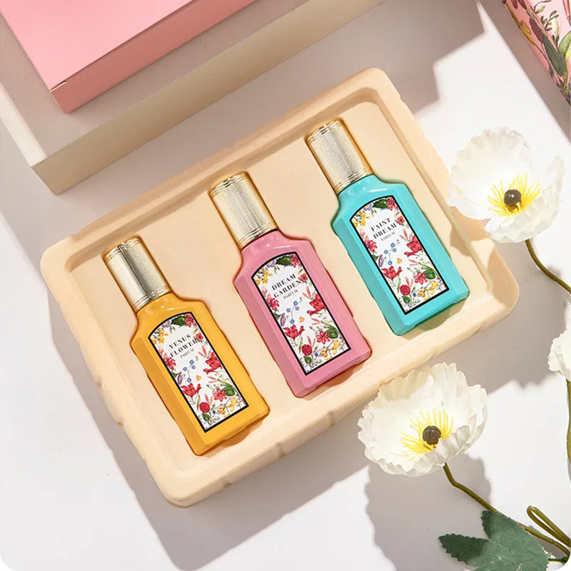 Brand Floral Fragrance Women's Perfume Set Long-lasting Light Fragrance Fresh Charming Kiss Gift Box Flower Of Story Sexy Spray